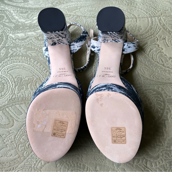 NWT Jimmy Choo Peachy 105 Bleached Denim Size 38.5 - Picture 15 of 15